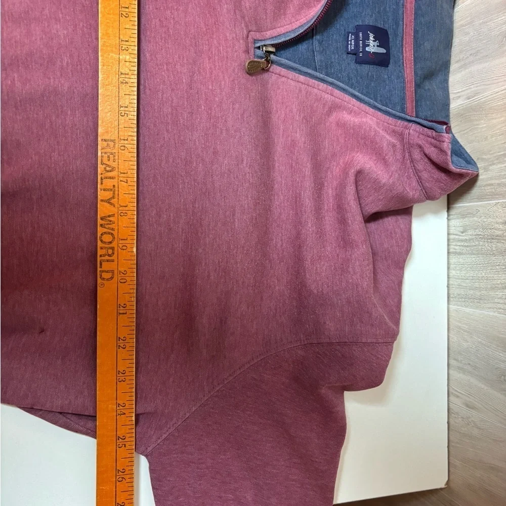 johnnie-O Burgundy 1/4 Zip-Up Pullover Sweater Sweatshirt